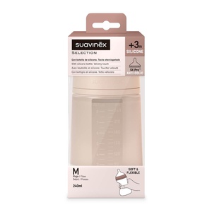 Biberón silicona 240ml COLOUR ESSENCE Suavinex nude