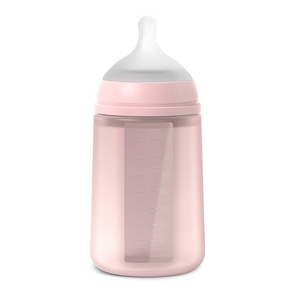 Biberón silicona 240ml COLOUR ESSENCE Suavinex rosa claro