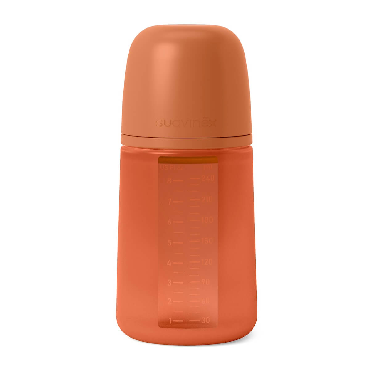 Biberón silicona 240ml COLOUR ESSENCE Suavinex teja