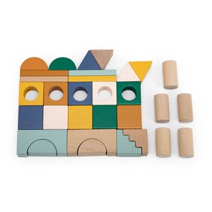 Bloques madera 31pzas Ciudad ANIMALS Trixie