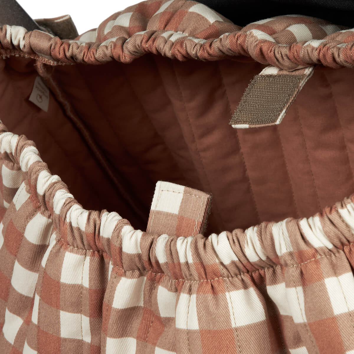 Bolsa almacenaje cochecito HYDE PARK Nobodinoz terracotta checks