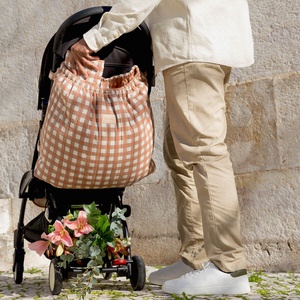 Bolsa almacenaje cochecito HYDE PARK Nobodinoz terracotta checks