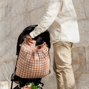 Bolsa almacenaje cochecito HYDE PARK Nobodinoz terracotta checks