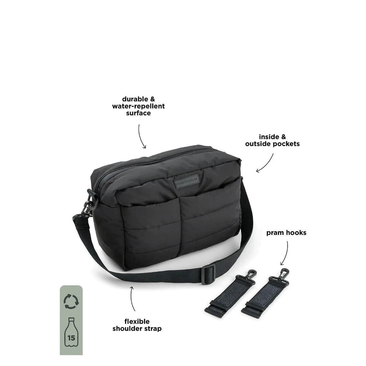Bolso cambiador acolchado cochecito Done by Deer black