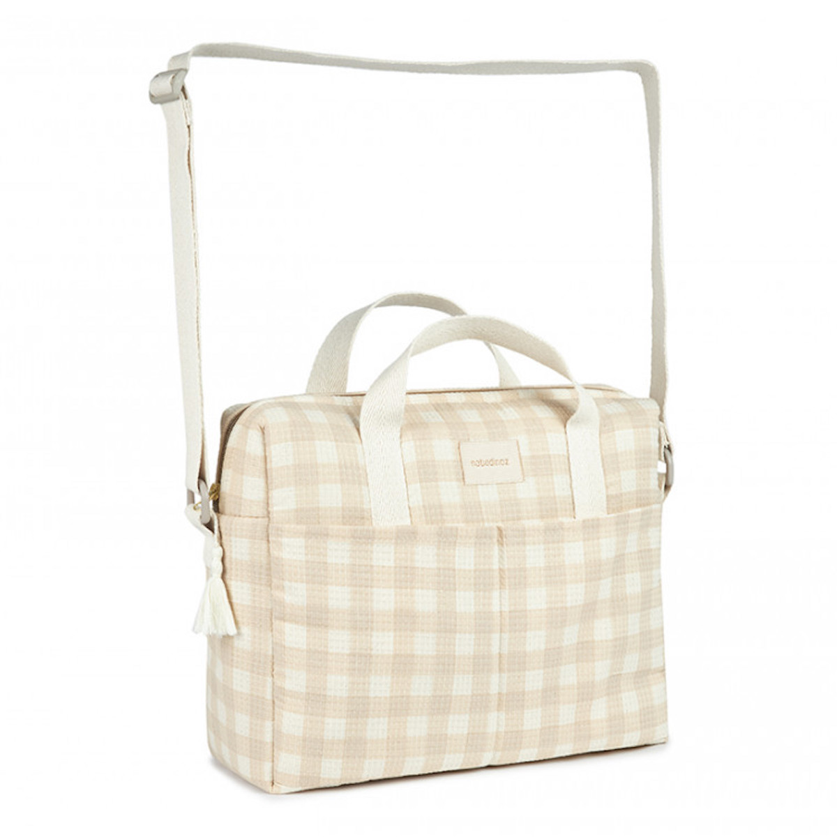 Bolso cambiador GALA Nobodinoz ivory checks