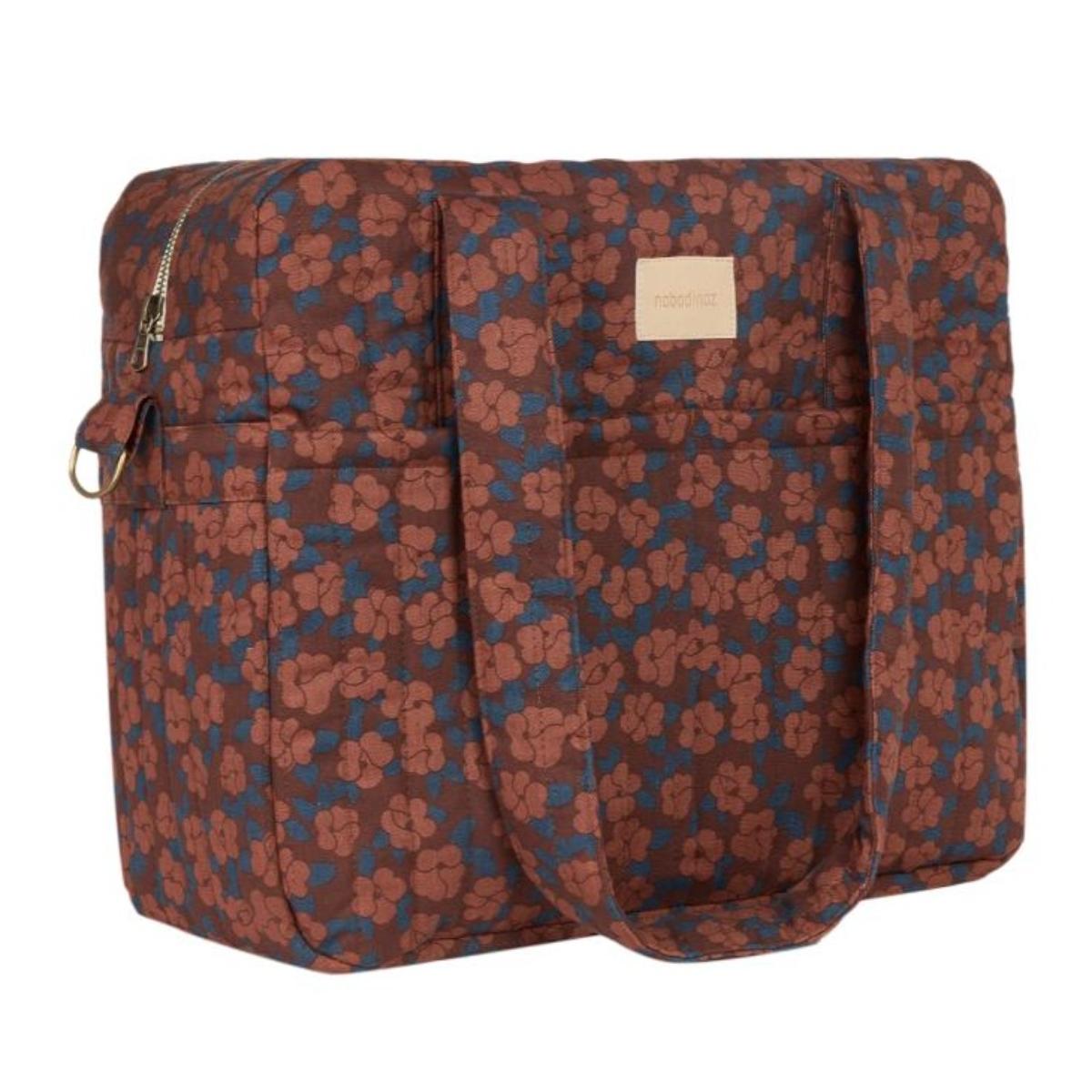 Bolso cambiador impermeable HYDE PARK Nobodinoz maroon poppies