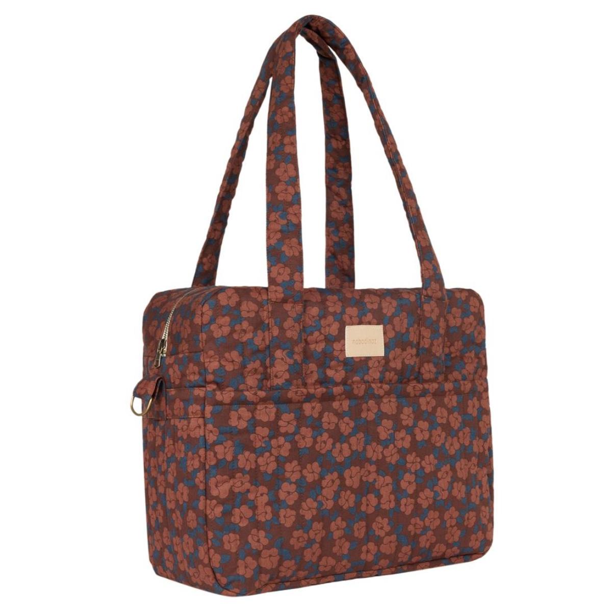 Bolso cambiador impermeable HYDE PARK Nobodinoz maroon poppies