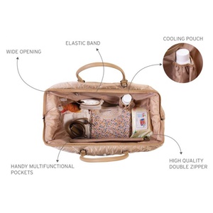 Bolso cambiador MOMMY BAG Childhome Acolchado beige