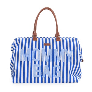 Bolso cambiador MOMMY BAG Childhome rayas azul-blanco