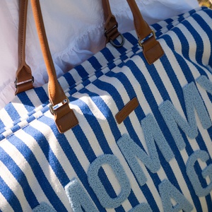 Bolso cambiador MOMMY BAG Childhome rayas azul-blanco