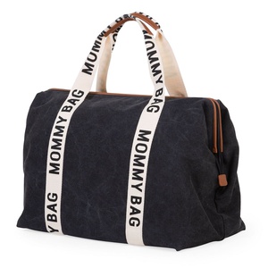 Bolso cambiador MOMMY BAG SIGNATURE Childhome Lona negro