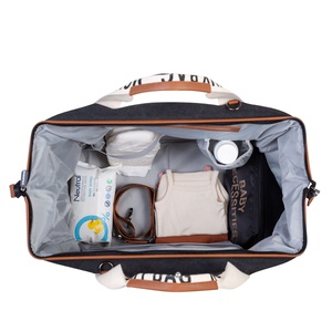 Bolso cambiador MOMMY BAG SIGNATURE Childhome Lona negro