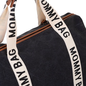 Bolso cambiador MOMMY BAG SIGNATURE Childhome Lona negro