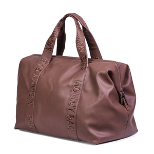 Bolso cambiador MOMMY BAG SIGNATURE Childhome polipiel marrón oscuro