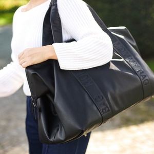 Bolso cambiador MOMMY BAG SIGNATURE Childhome polipiel negro