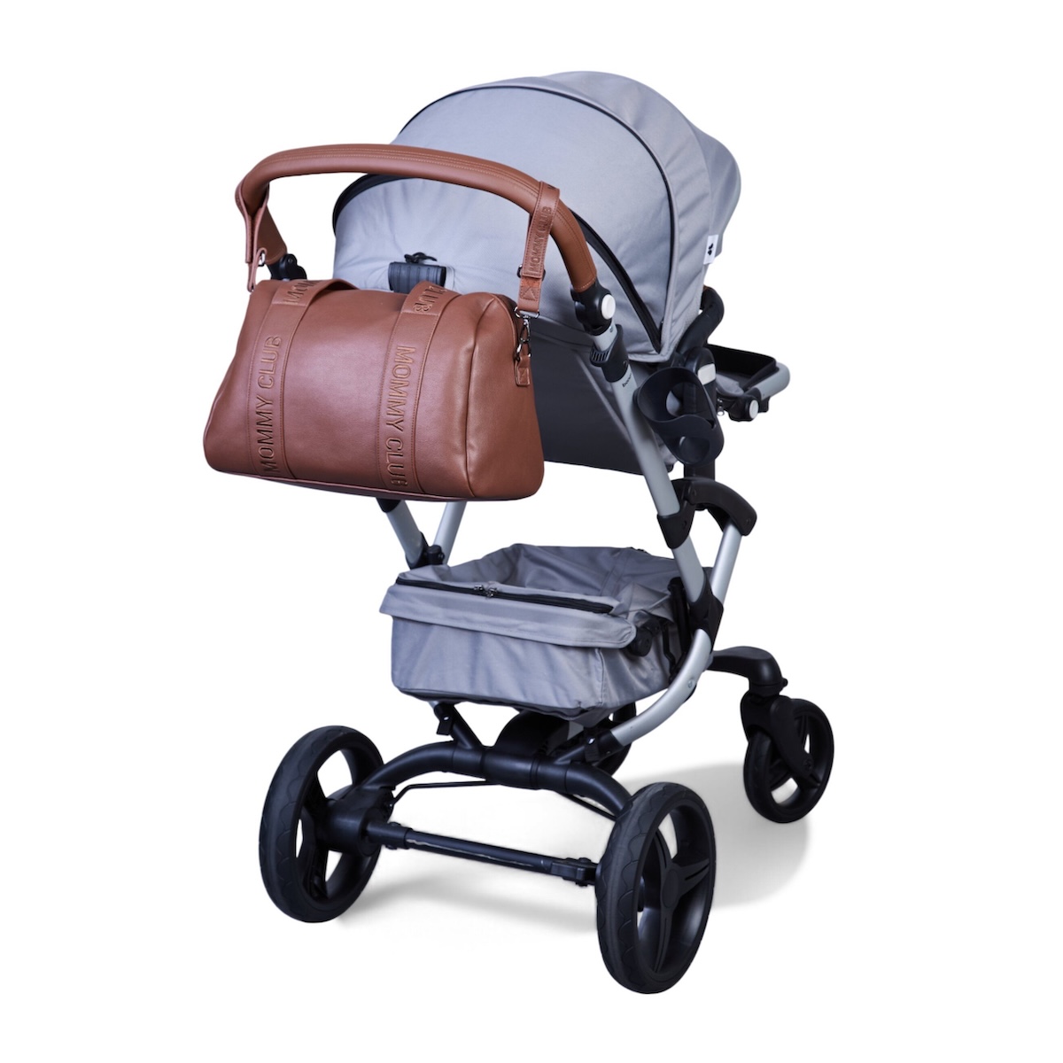 Bolso cambiador MOMMY CLUB SIGNATURE Childhome polipiel marrón oscuro
