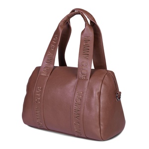Bolso cambiador MOMMY CLUB SIGNATURE Childhome polipiel marrón oscuro