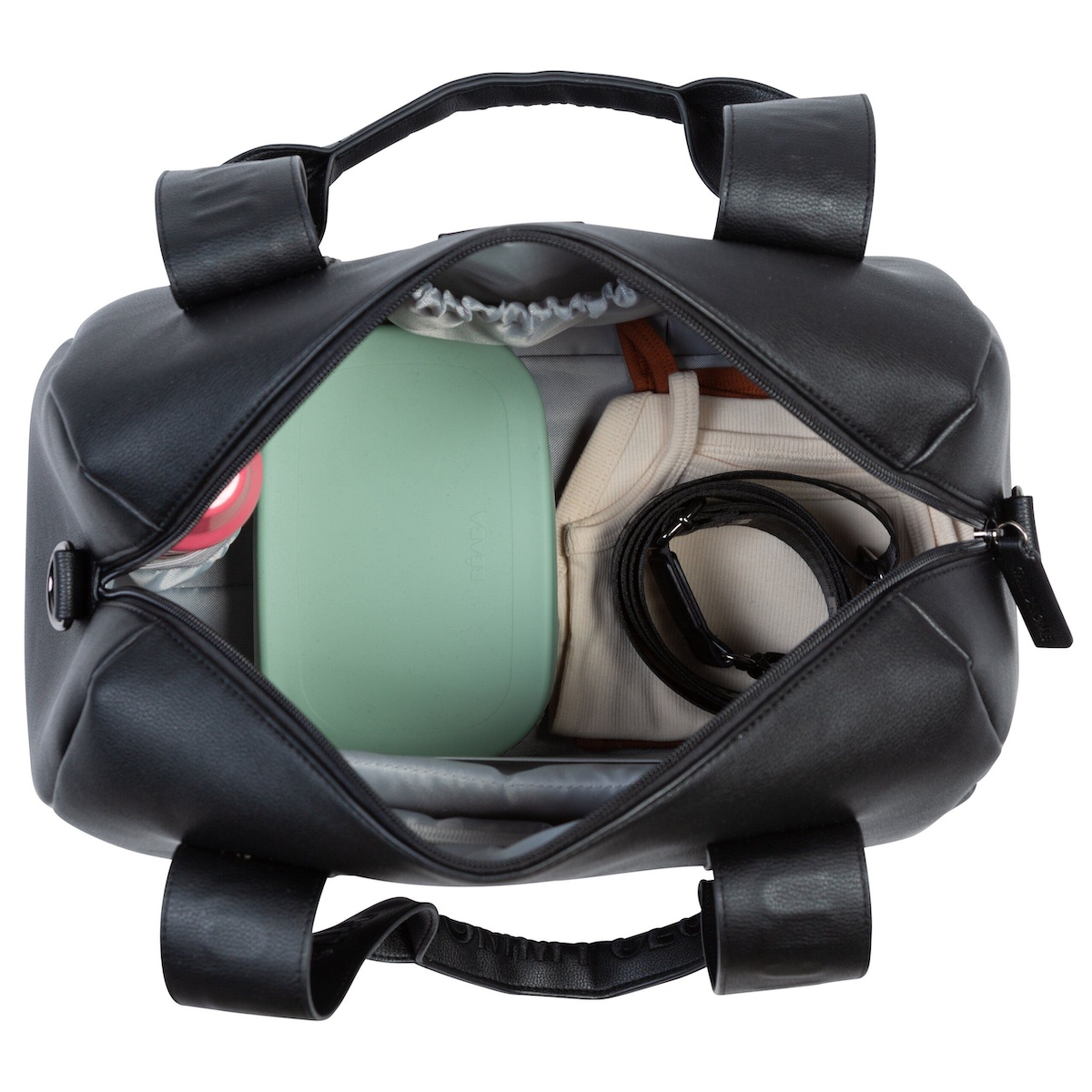 Bolso cambiador  MOMMY CLUB SIGNATURE Childhome polipiel negro