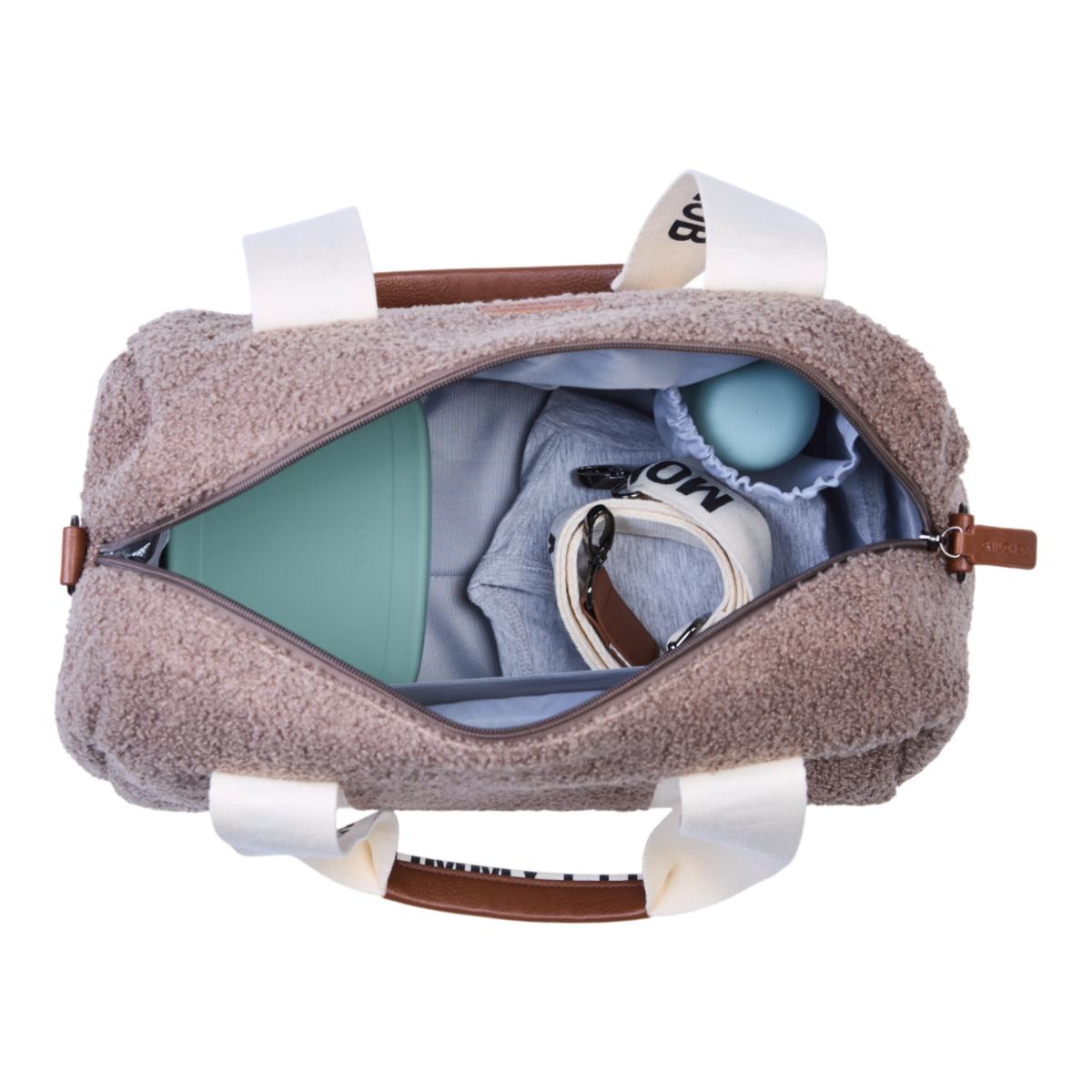 Bolso cambiador MOMMY CLUB SIGNATURE Childhome Teddy soft brown