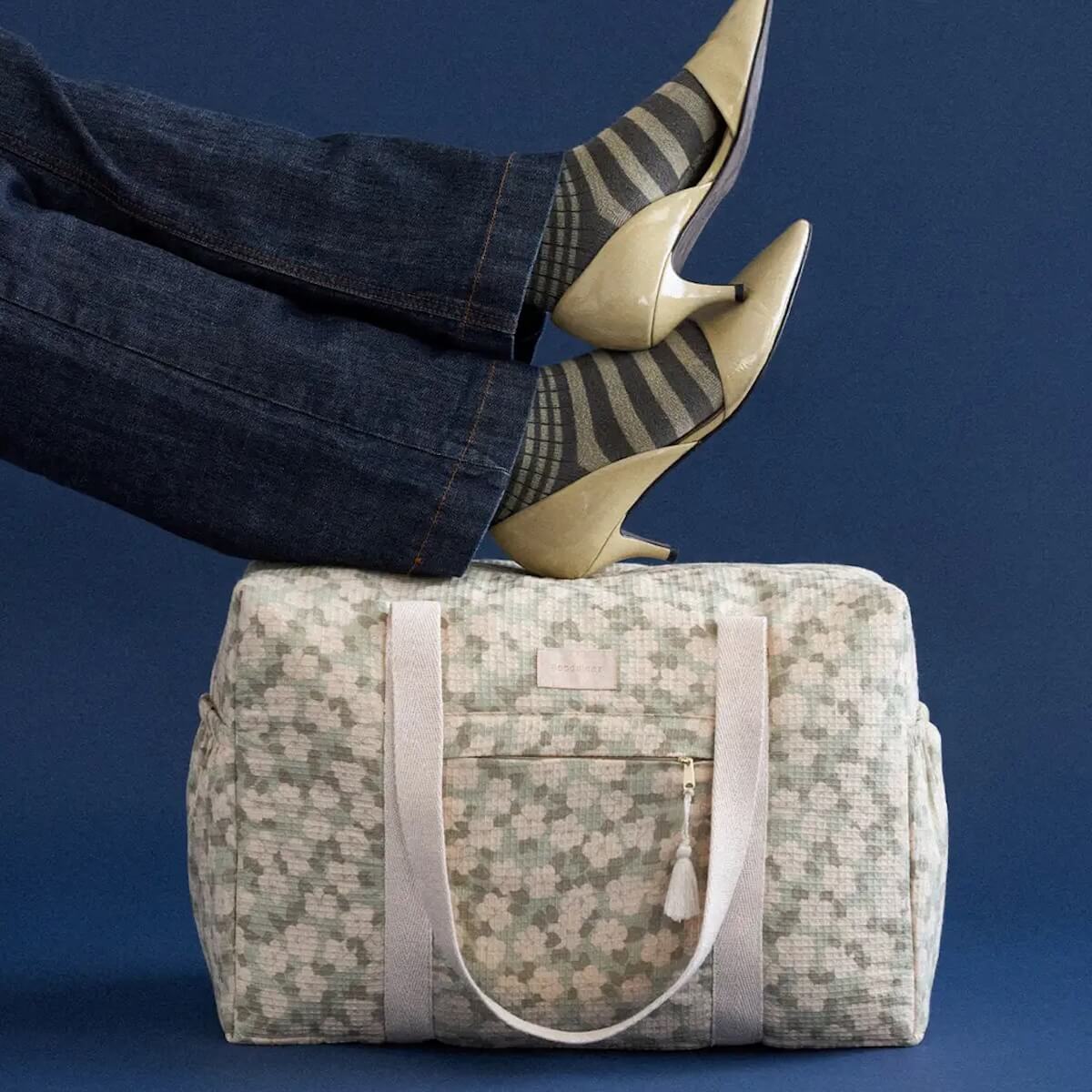 Bolso cambiador OPERA Nobodinoz green sakura