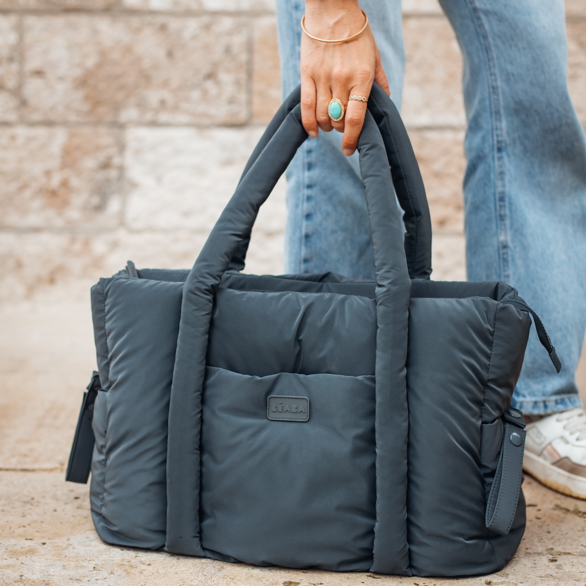 Bolso cambiador Puffy PARIS Béaba dark heather grey