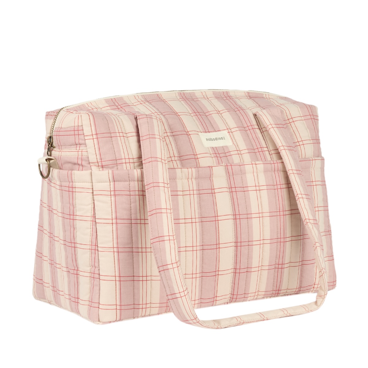 Bolso cambiador STORIES Edición Limitada Nobodinoz powder red checks