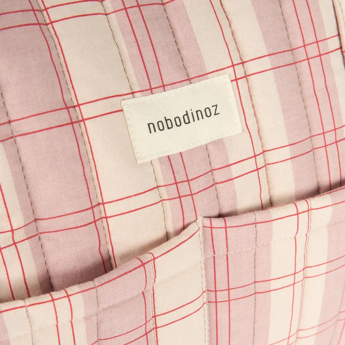 Bolso cambiador STORIES Edición Limitada Nobodinoz powder red checks