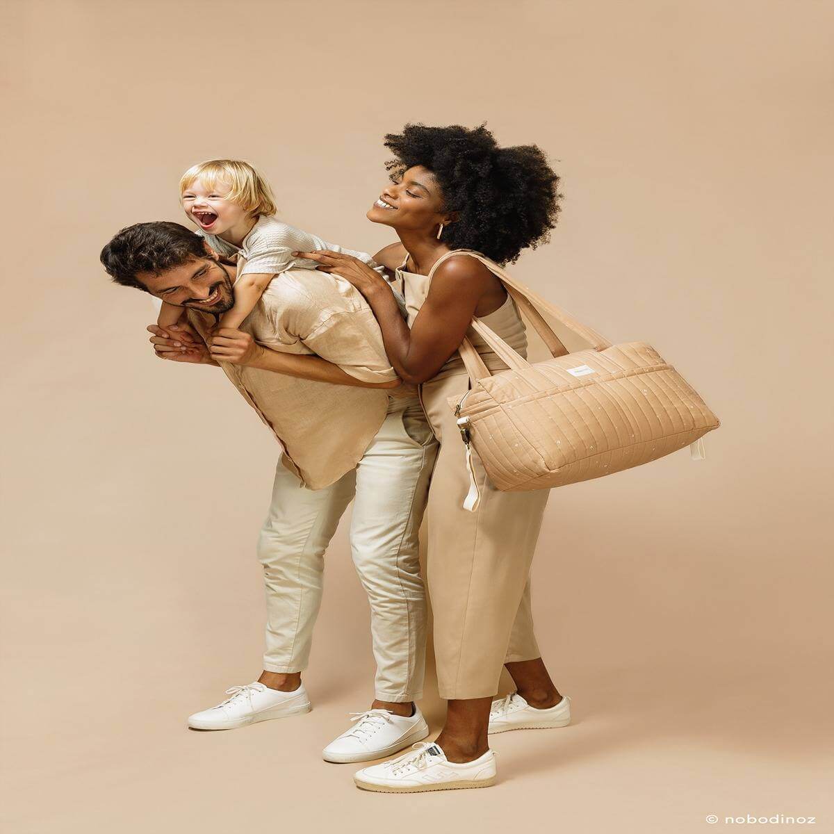 Bolso cambiador STORIES Nobodinoz blush little cherries