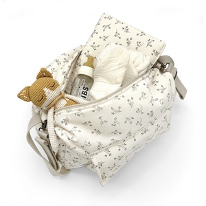 Bolso cochecito CAMILA Babyshower canvas olive bloom