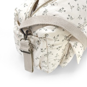 Bolso cochecito CAMILA Babyshower canvas olive bloom
