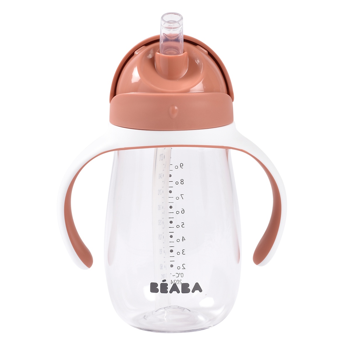 Botella-pajita 300ml Béaba terracota