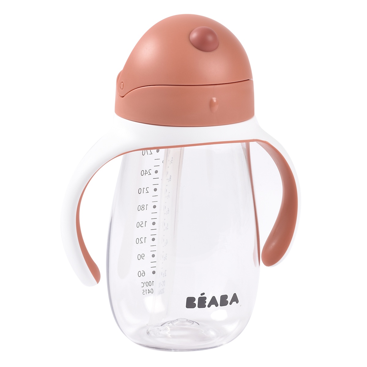 Botella-pajita 300ml Béaba terracota