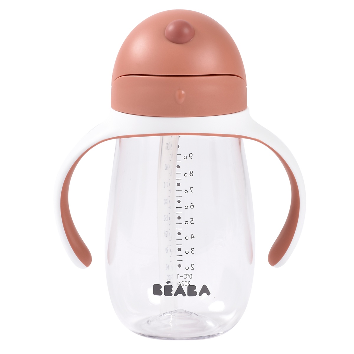 Botella-pajita 300ml Béaba terracota