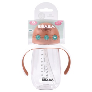 Botella-pajita 300ml Béaba terracota