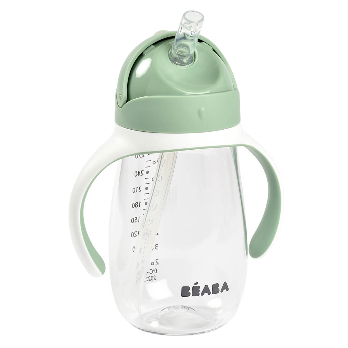 Botella-pajita 300ml Béaba verde salvia
