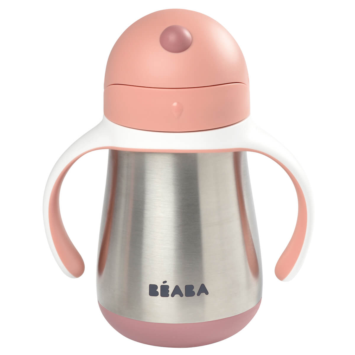 Botella-pajita inoxidable 250ml Béaba old pink