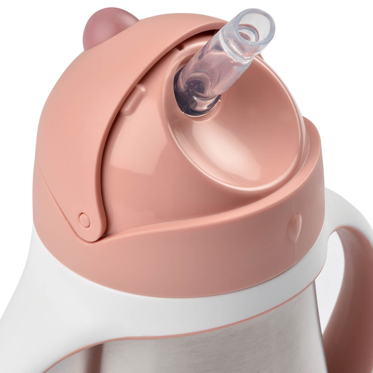 Botella-pajita inoxidable 250ml Béaba old pink
