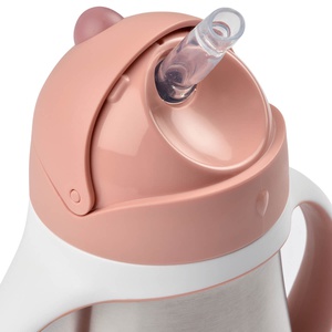 Botella-pajita inoxidable 250ml Béaba old pink