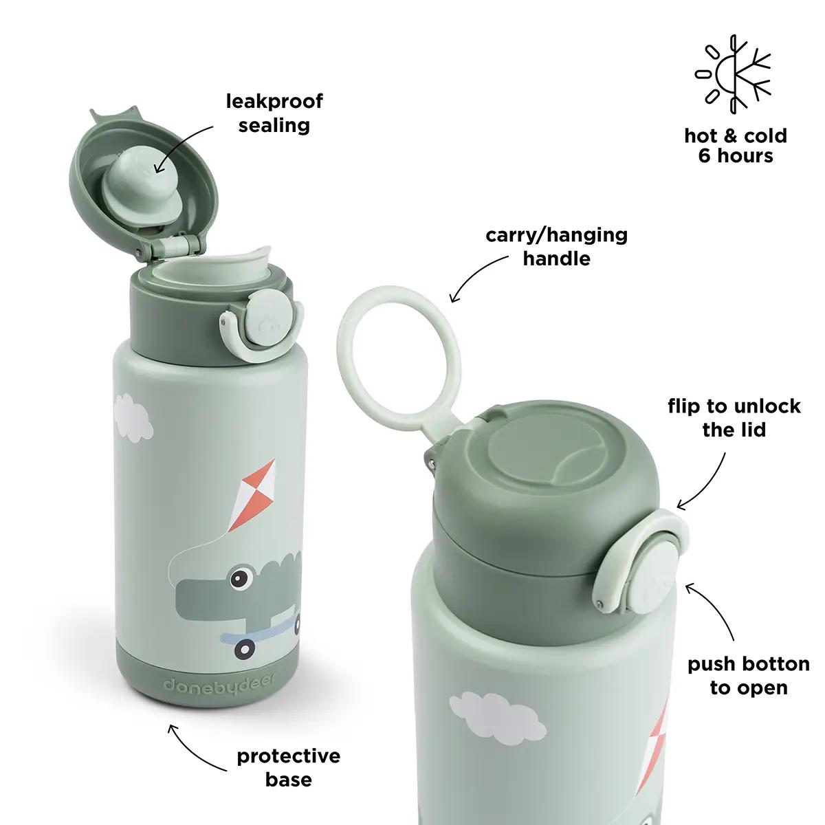 Botella térmica 340ml PLAYGROUND  Done by Deer verde
