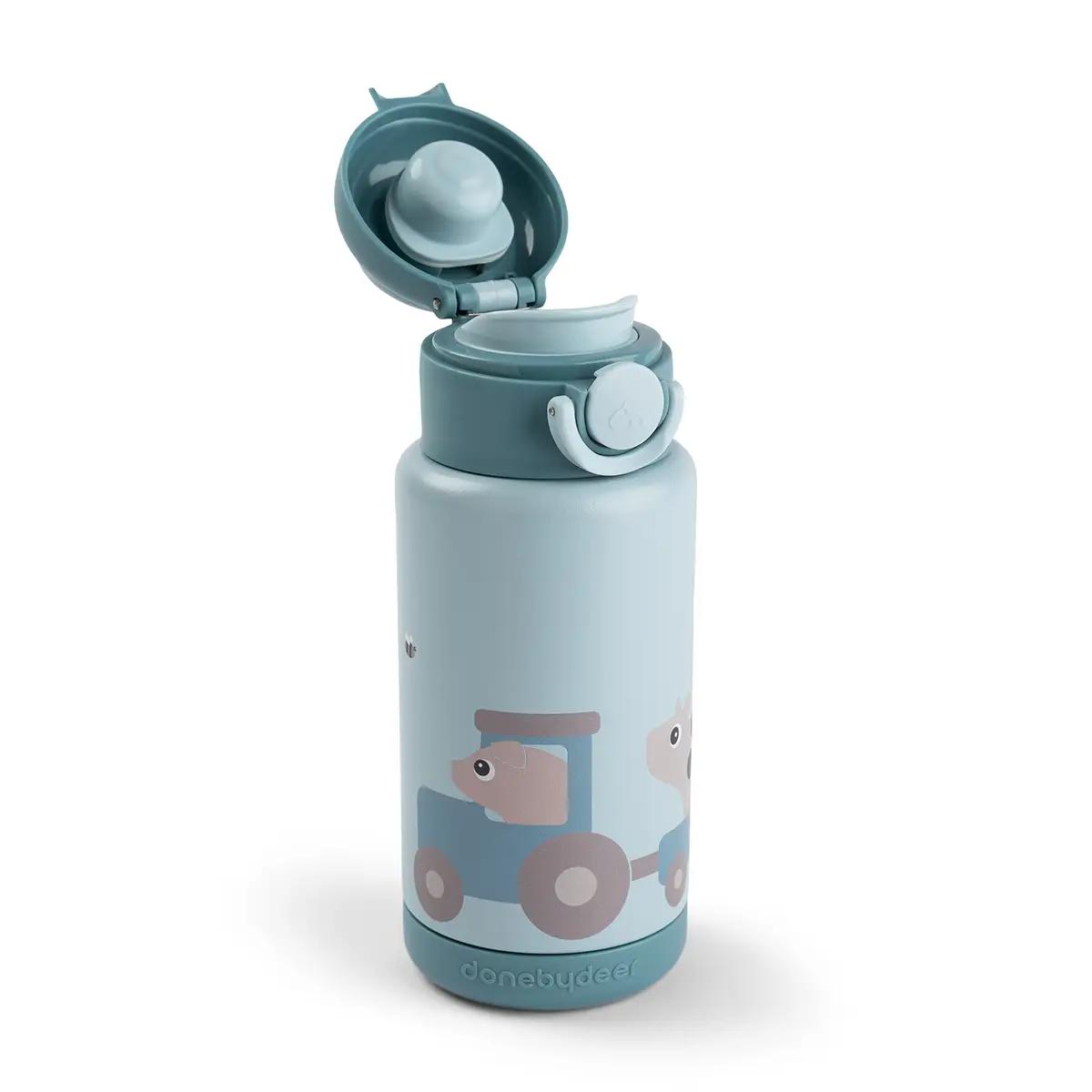 Botella térmica 340ml TINY FARM Done by Deer azul
