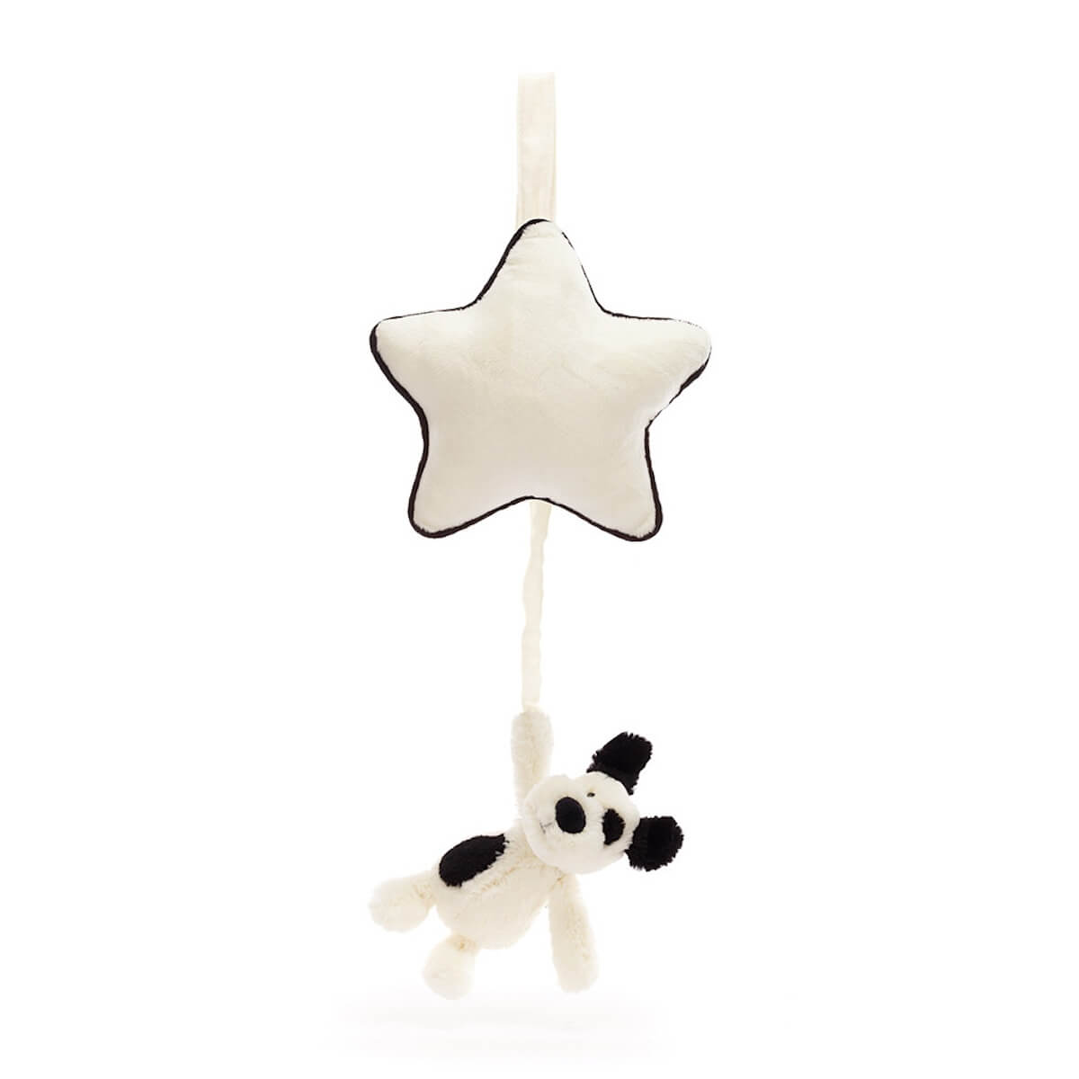 Cachorro musical BASHFUL Jellycat crema-negro