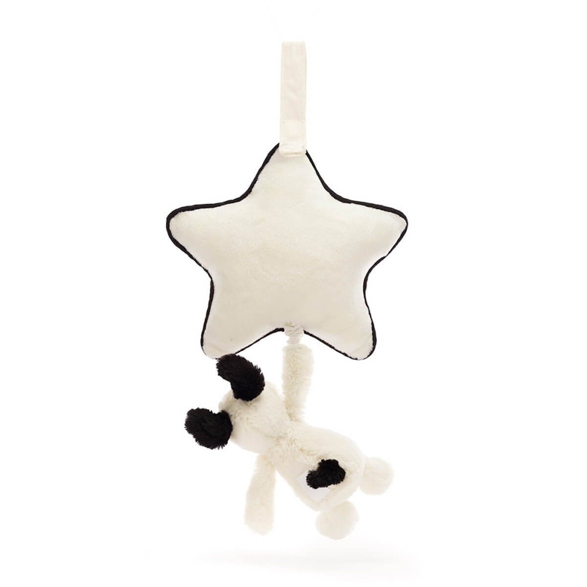 Cachorro musical BASHFUL Jellycat crema-negro