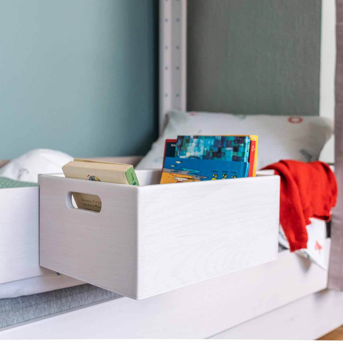 Caja de almacenamiento cama DESTYLE De Breuyn tintada en blanco