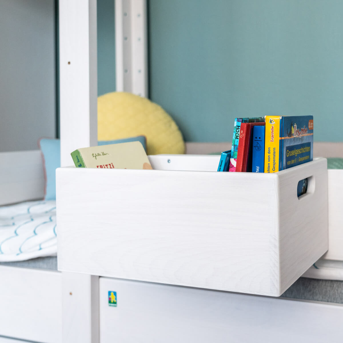 Caja de almacenamiento cama DESTYLE De Breuyn tintada en blanco