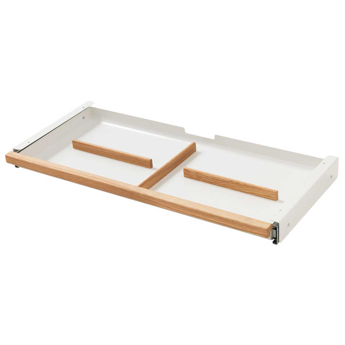 Cajón almacenamiento escritorio STUDY MOBY Flexa blanco-natural