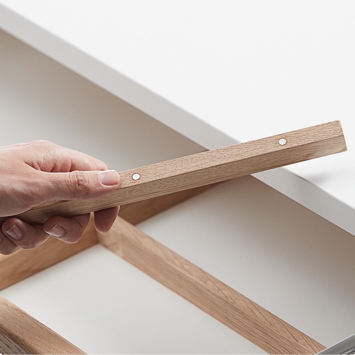 Cajón almacenamiento escritorio STUDY MOBY Flexa blanco-natural