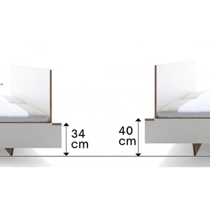 Cama 120x200cm FLAI Müller Small Living CPL blanco