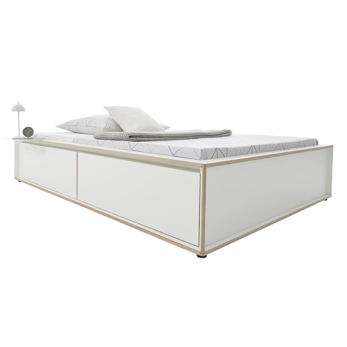 Cama 140x200cm 2 cajones SPAZE Müller Small Living blanco