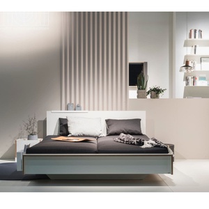 Cama 140x200cm cabecero FLAI Müller Small Living CPL blanco