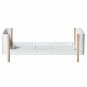 Cama 68x162cm WOOD MINI+ Oliver Furniture blanco-roble